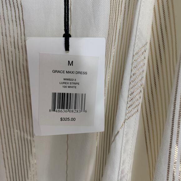 Onia Grace Sleeveless Striped Cotton Wrap Maxi Dress Medium - Picture 6 of 14